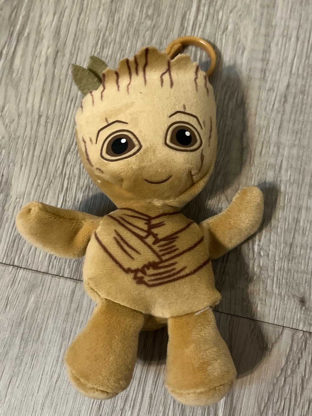 Guardians of the Galaxy Baby Groot Mini Plush Keychain Clip Beige Under 6in